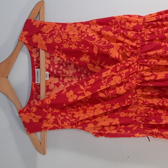 MOTHERHOOD MATERNITY PINK/ORANGE FLORAL DRESS SZ M. - Picture 2 of 10